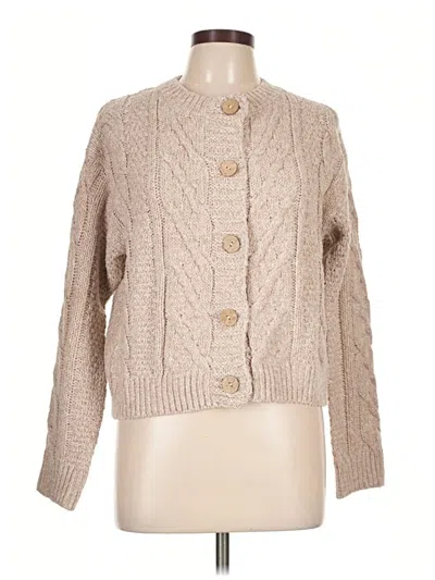Pre-owned Shein Cardigan Sweater In Tan