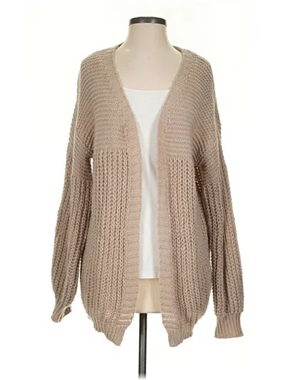Pre-owned Shein Cardigan Sweater In Tan