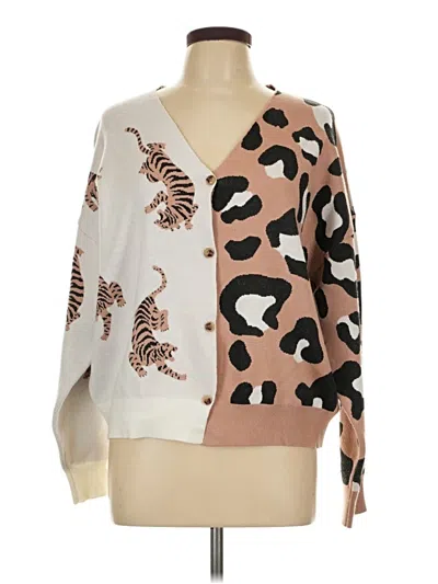 Pre-owned Shein Cardigan Sweater In Tan