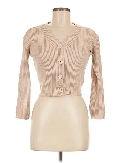 Pre-owned Shein Cardigan Sweater In Tan