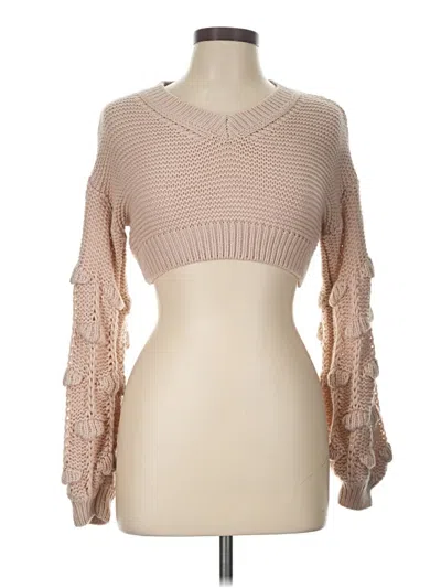 Pre-owned Shein Cardigan Sweater In Tan