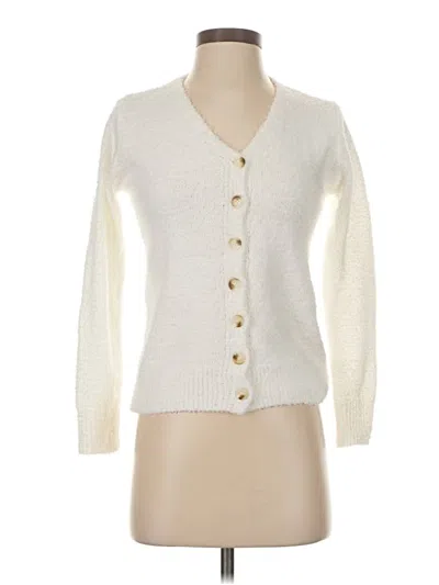 Pre-owned Shein Cardigan Sweater In White