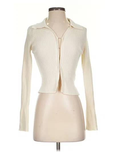 Pre-owned Shein Cardigan Sweater In White