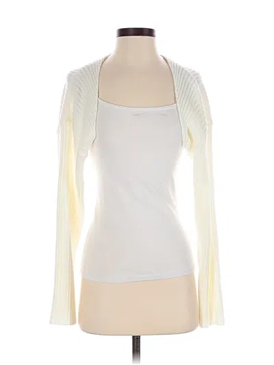 Pre-owned Shein Cardigan Sweater In White