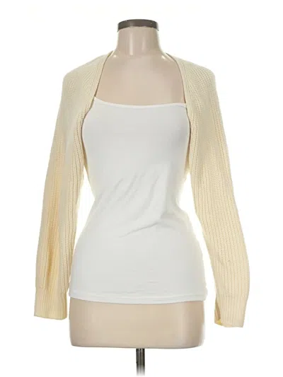 Pre-owned Shein Cardigan Sweater In White