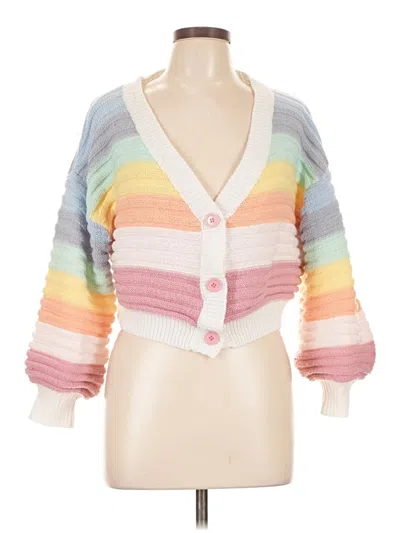 Pre-owned Shein Cardigan Sweater In White