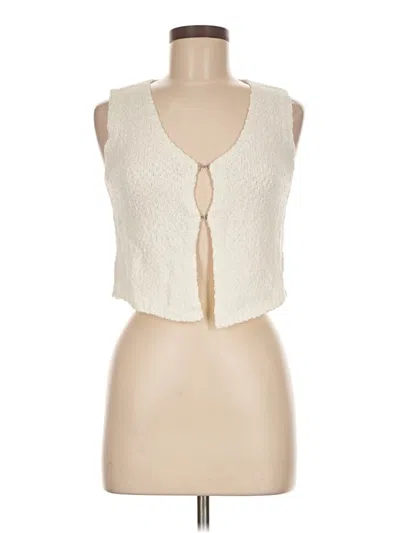 Pre-owned Shein Cardigan Sweater In White