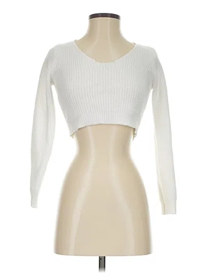 Pre-owned Shein Cardigan Sweater In White