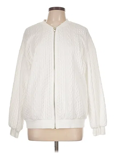 Pre-owned Shein Cardigan Sweater In White