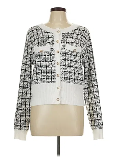Pre-owned Shein Cardigan Sweater In White