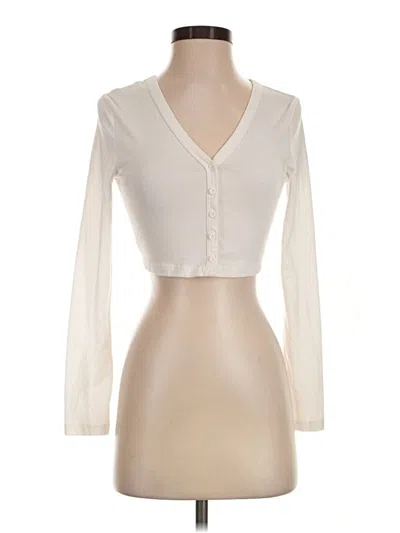 Pre-owned Shein Cardigan Sweater In White