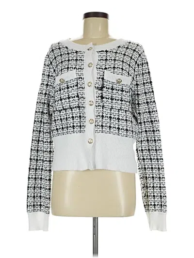 Pre-owned Shein Cardigan Sweater In White