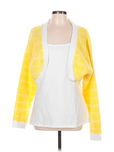 Pre-owned Shein Cardigan Sweater In Yellow