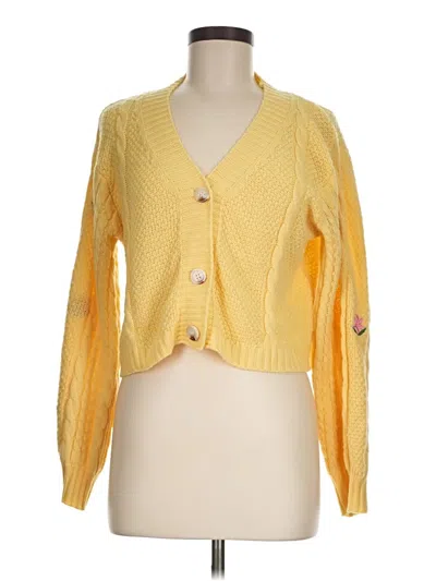 Pre-owned Shein Cardigan Sweater In Yellow