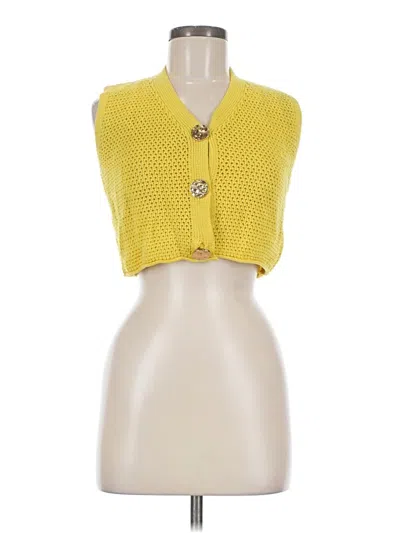 Pre-owned Shein Cardigan Sweater In Yellow