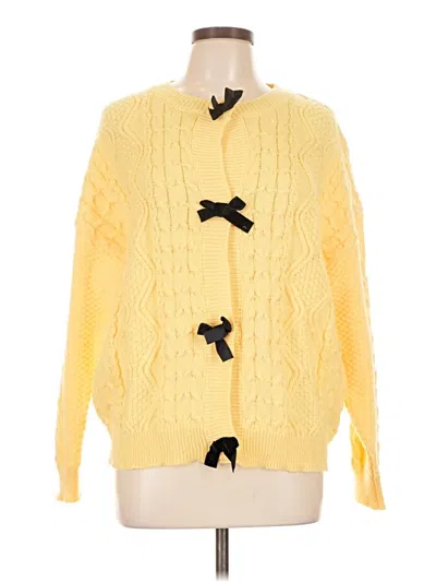 Pre-owned Shein Cardigan Sweater In Yellow