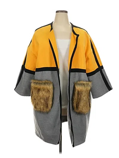 Pre-owned Shein Cardigan Sweater In Yellow