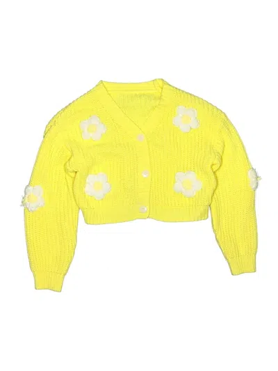 Pre-owned Shein Kids' Cardigan Sweater In Yellow