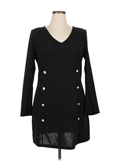 Pre-owned Shein Casual Dress In Black