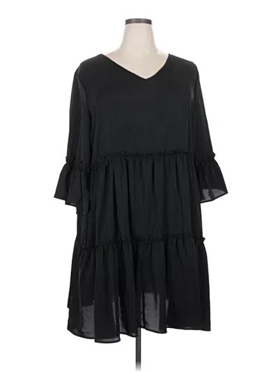 Pre-owned Shein Casual Dress In Black