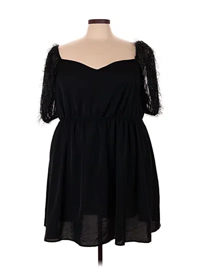Pre-owned Shein Casual Dress In Black