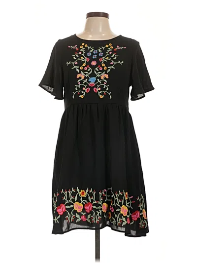 Pre-owned Shein Casual Dress In Black