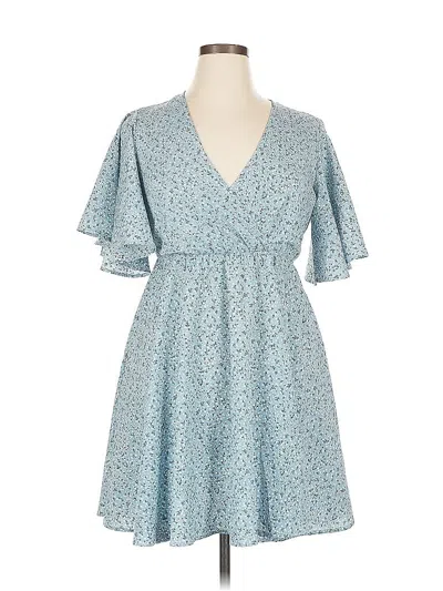 Pre-owned Shein Casual Dress In Blue