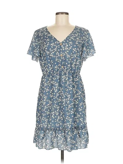 Pre-owned Shein Casual Dress In Blue