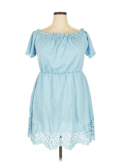 Pre-owned Shein Casual Dress In Blue