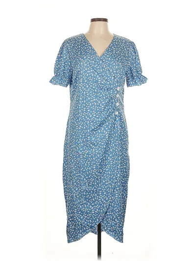 Pre-owned Shein Casual Dress In Blue