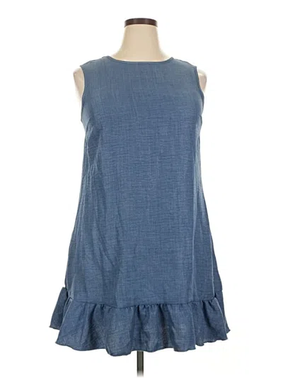 Pre-owned Shein Casual Dress In Blue