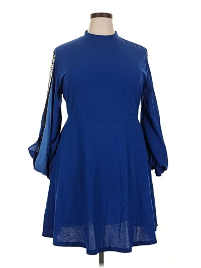 Pre-owned Shein Casual Dress In Blue