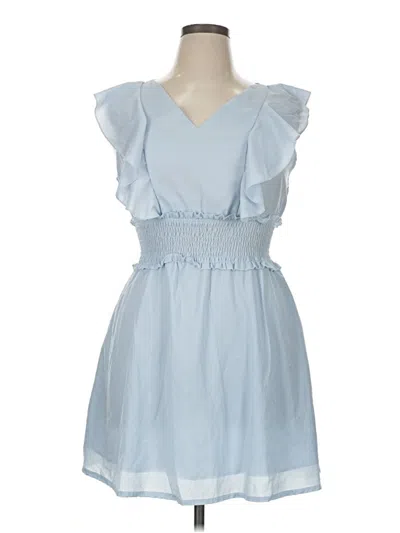 Pre-owned Shein Casual Dress In Blue