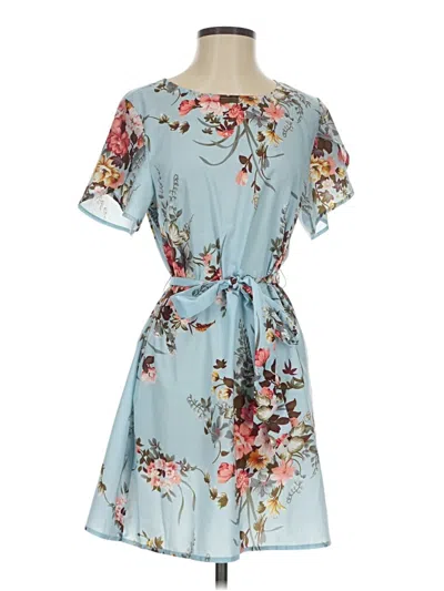 Pre-owned Shein Casual Dress In Blue