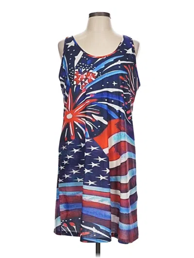 Pre-owned Shein Casual Dress In Blue