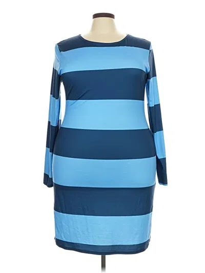 Pre-owned Shein Casual Dress In Blue