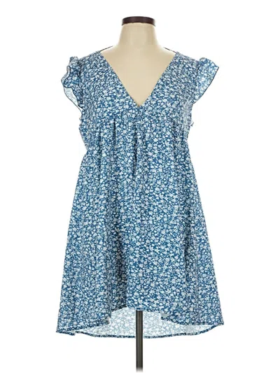 Pre-owned Shein Casual Dress In Blue