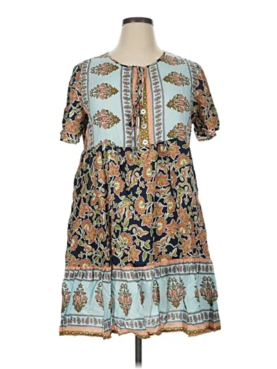 Pre-owned Shein Casual Dress In Blue