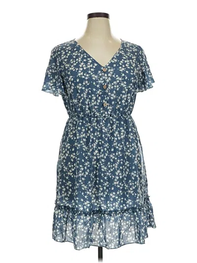 Pre-owned Shein Casual Dress In Blue