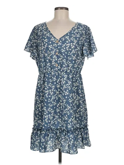 Pre-owned Shein Casual Dress In Blue