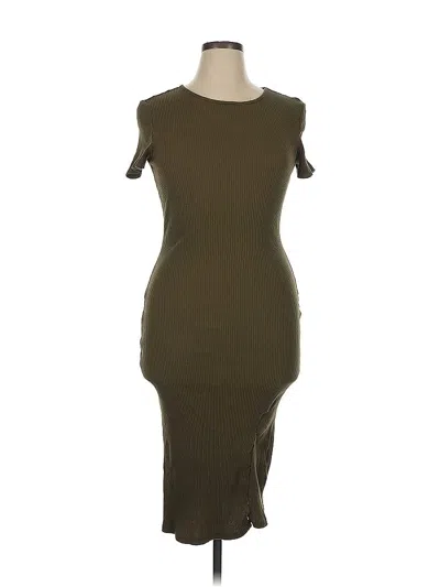 Pre-owned Shein Casual Dress In Brown