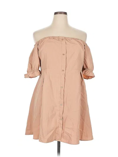 Pre-owned Shein Casual Dress In Brown