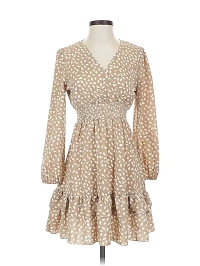 Pre-owned Shein Casual Dress In Brown