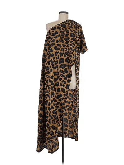 Pre-owned Shein Casual Dress In Brown