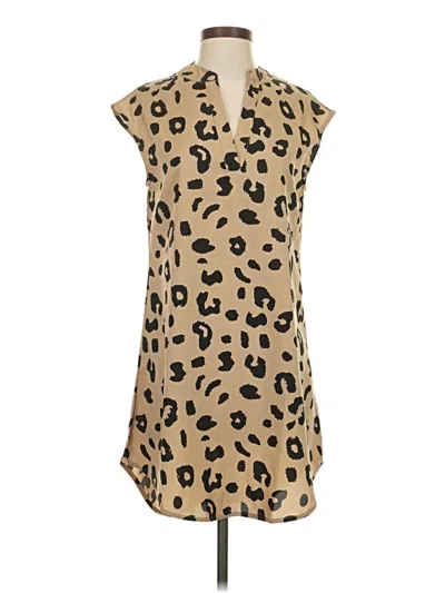 Pre-owned Shein Casual Dress In Brown