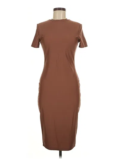 Pre-owned Shein Casual Dress In Brown