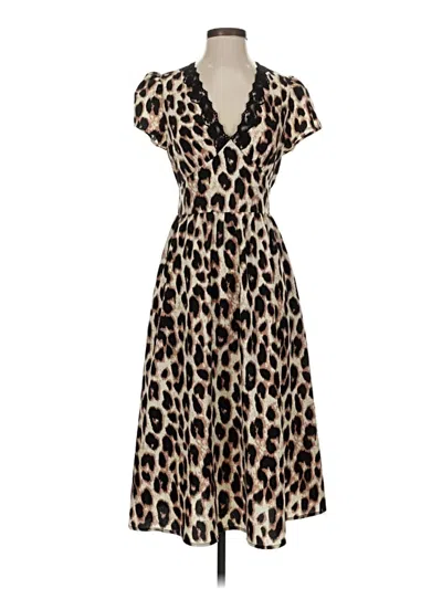 Pre-owned Shein Casual Dress In Brown