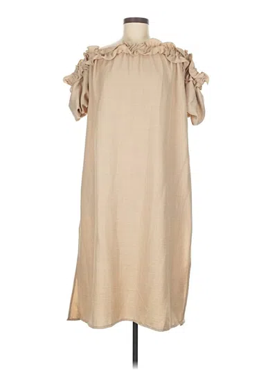 Pre-owned Shein Casual Dress In Brown