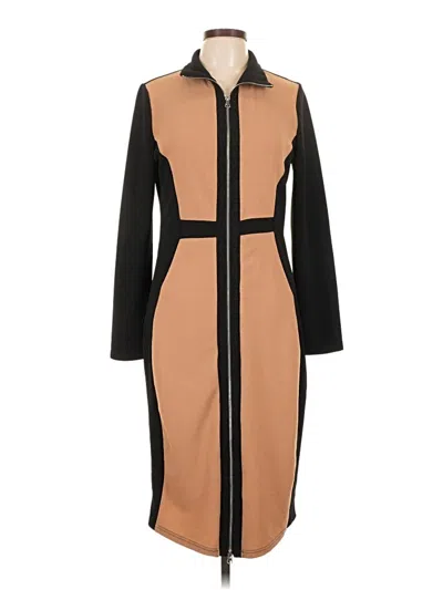 Pre-owned Shein Casual Dress In Brown