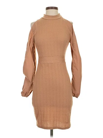 Pre-owned Shein Casual Dress In Brown